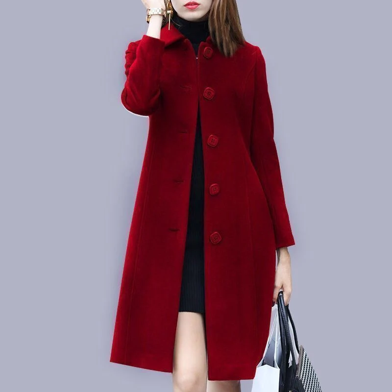 Sina | Damen Klassische Trench Coat mit Knopfleiste