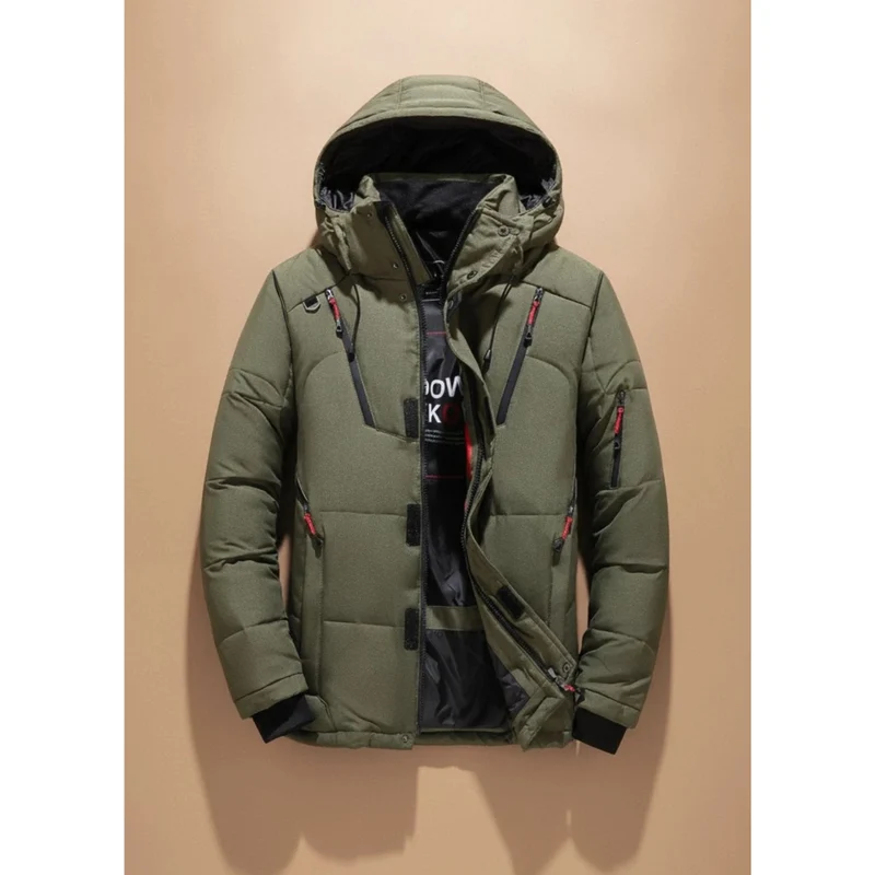 Timon | Herren Winterjacke mit Kapuze, mehreren Taschen und reißverschluss