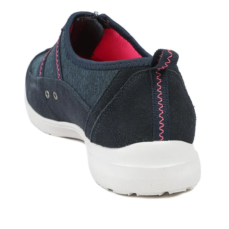 Extra-Wide Fit Memory Foam Trainers - ELANA / 324 089 - Navy
