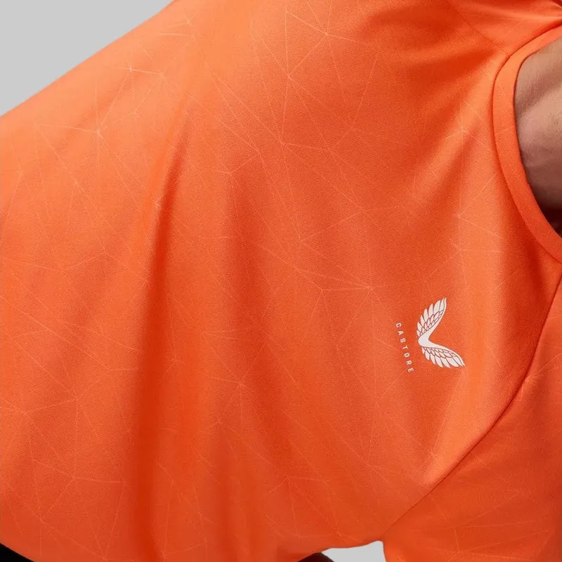 Castore Adapt Trainings-T-Shirt für Herren | Leuchtendes Orange/Mittelgrau