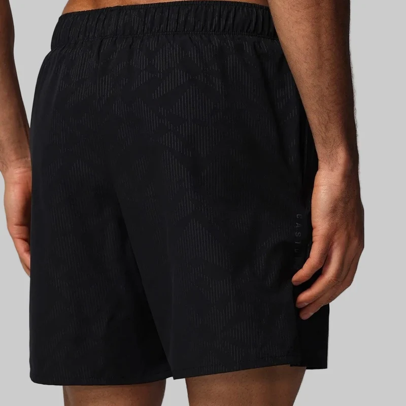 Castore Herren-Badeshorts, 6 cm | Schwarz-Gunmetal