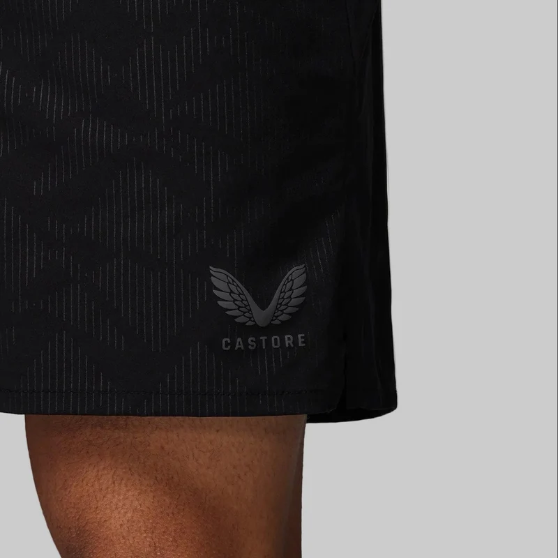 Castore Herren-Badeshorts, 6 cm | Schwarz-Gunmetal