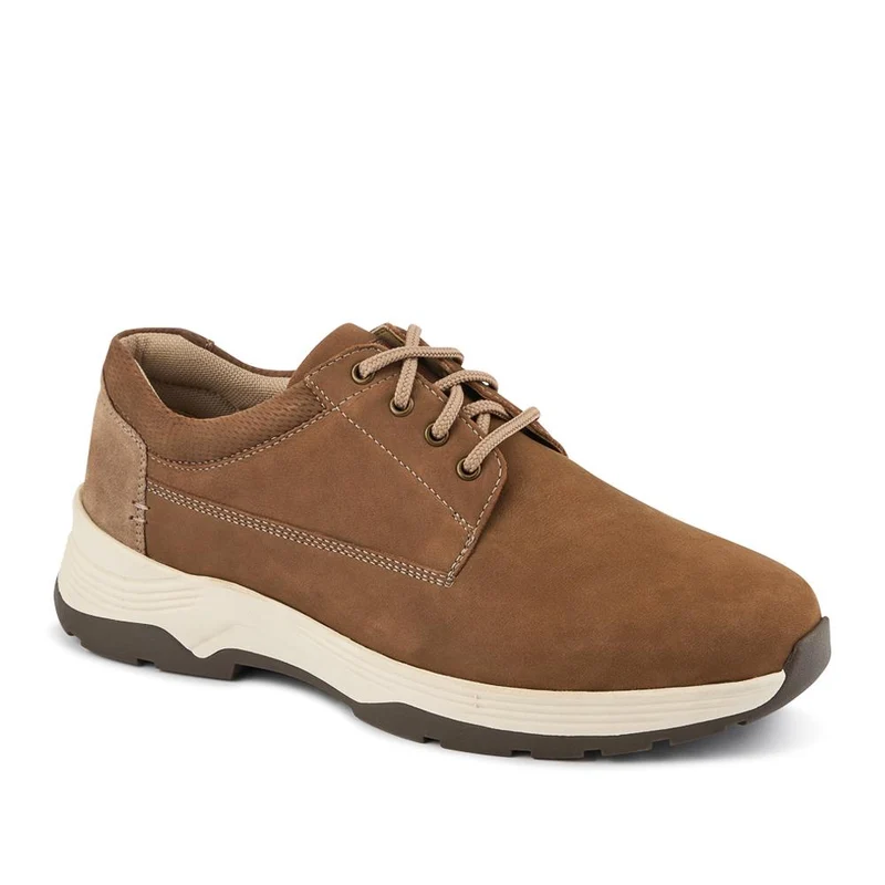 Extra-Wide Lightweight Lace-Up Shoes - GINO / 327 072 - Mocha