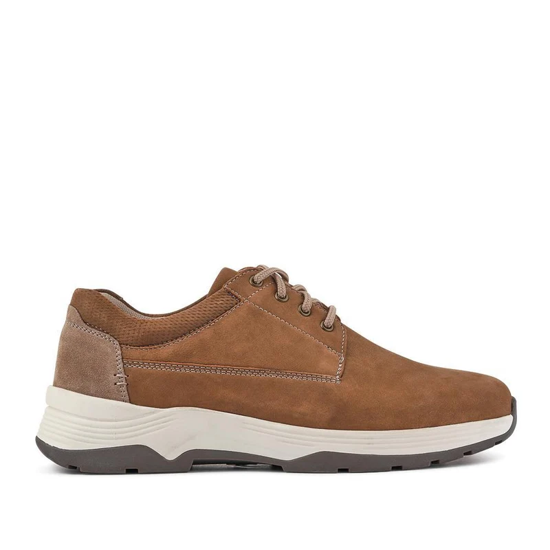 Extra-Wide Lightweight Lace-Up Shoes - GINO / 327 072 - Mocha
