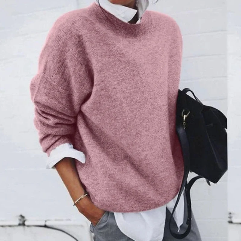 Alessa | Damen Strickpullover mit Langarm und Weitem Schnitt