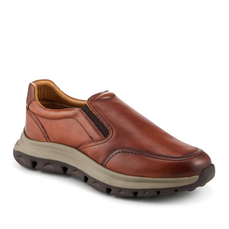 Wide Fit Leather Elasticated Slip On Shoes - PRFEM42011 / 328 324