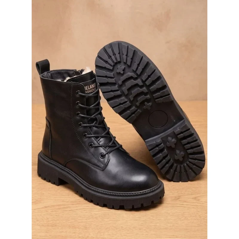 Madita | Damen Schwarze Orthopädische Stiefeletten mit Reißverschluss und Fütterung