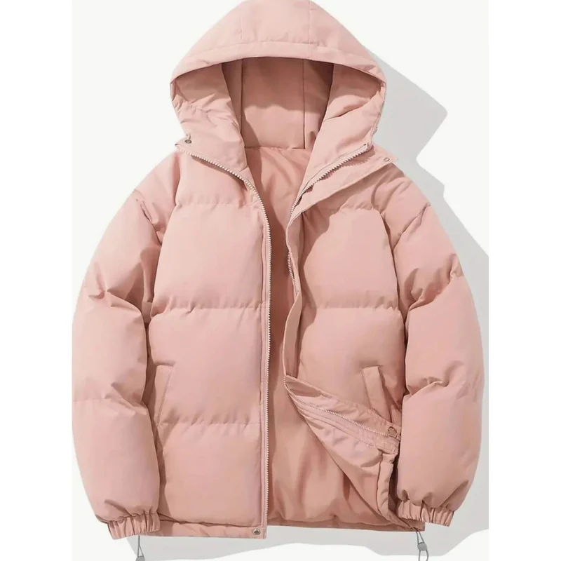 Geraldine | Damen Puffer Winterjacke mit Kapuze, Stehkragen und Reißverschluss