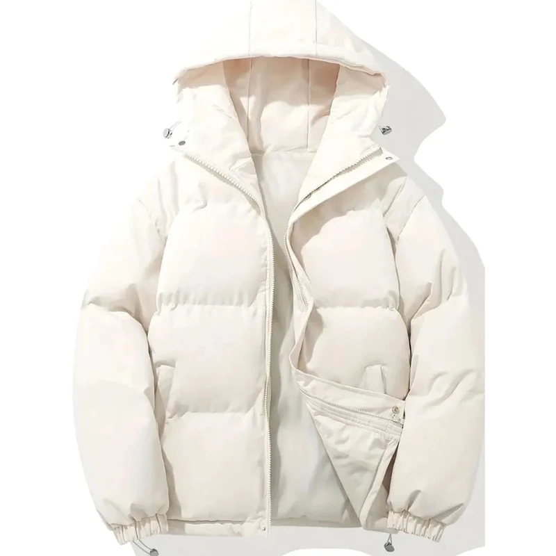 Geraldine | Damen Puffer Winterjacke mit Kapuze, Stehkragen und Reißverschluss