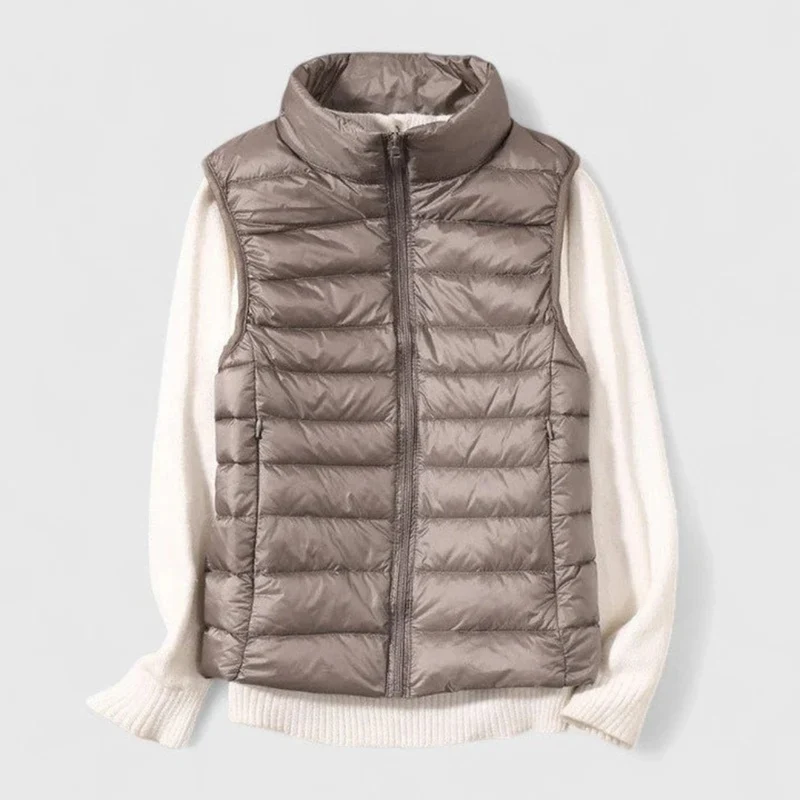 Dagmar | Damen Kurze Steppweste im Puffer Stil
