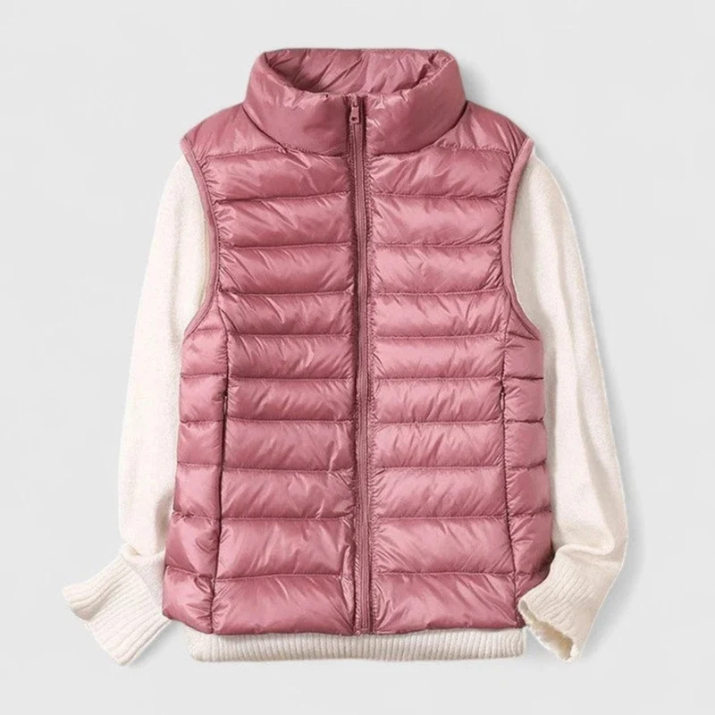 Dagmar | Damen Kurze Steppweste im Puffer Stil