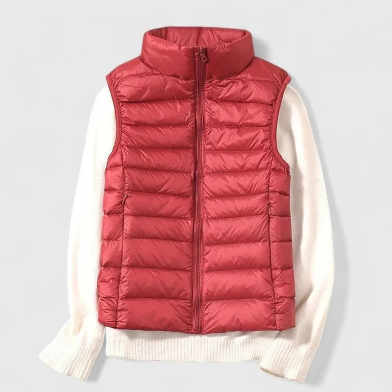 Dagmar | Damen Kurze Steppweste im Puffer Stil