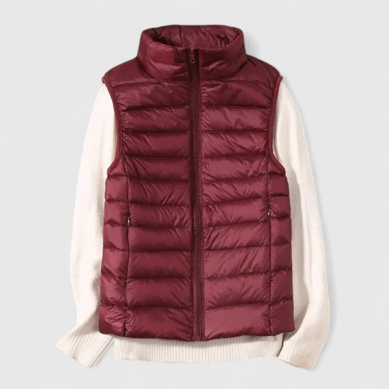 Dagmar | Damen Kurze Steppweste im Puffer Stil