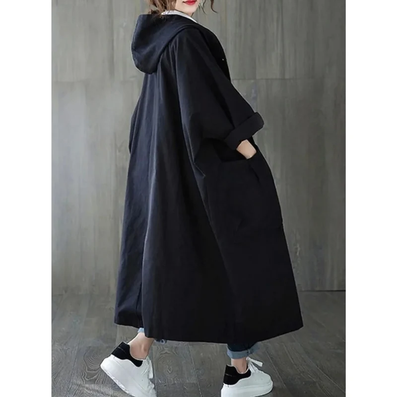 Carola | Damen Wasserdichte Regenjacke mit Kapuze und Großen Taschen