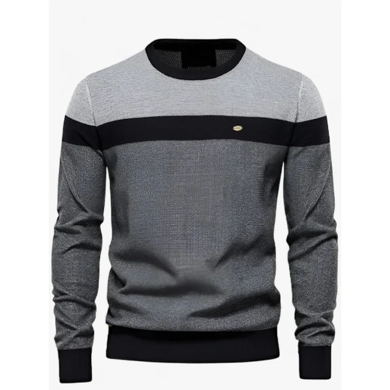 Benedikt | Herren Pullover Mit Kontrast Design Und Langarm Schnitt
