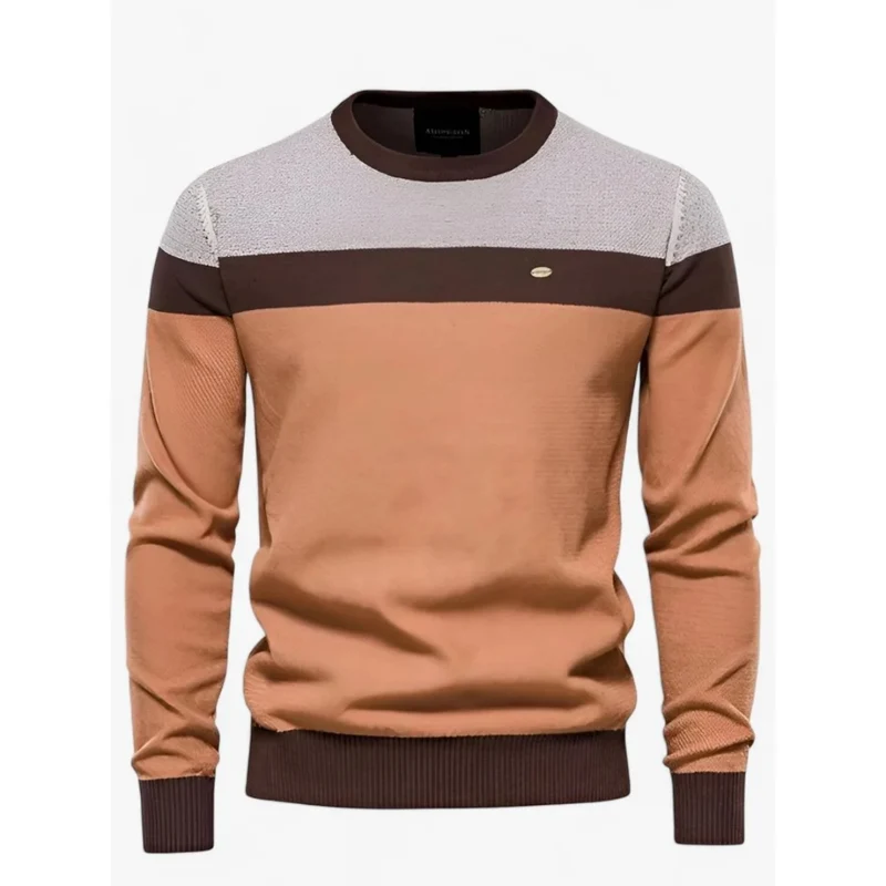 Benedikt | Herren Pullover Mit Kontrast Design Und Langarm Schnitt