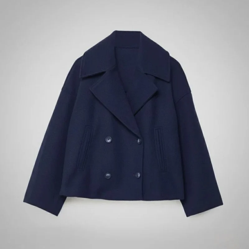 Simone | Damen Winterjacke Mit Knöpfen, Kragen Und Langarm Design