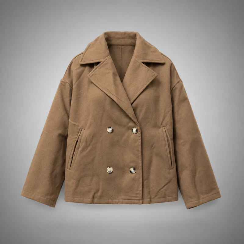 Simone | Damen Winterjacke Mit Knöpfen, Kragen Und Langarm Design