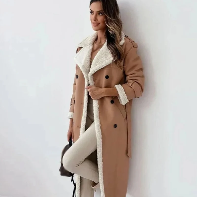 Svenja | Damen Winterjacke Mit Groß Kragen, Knöpfen Und Langem Schnitt