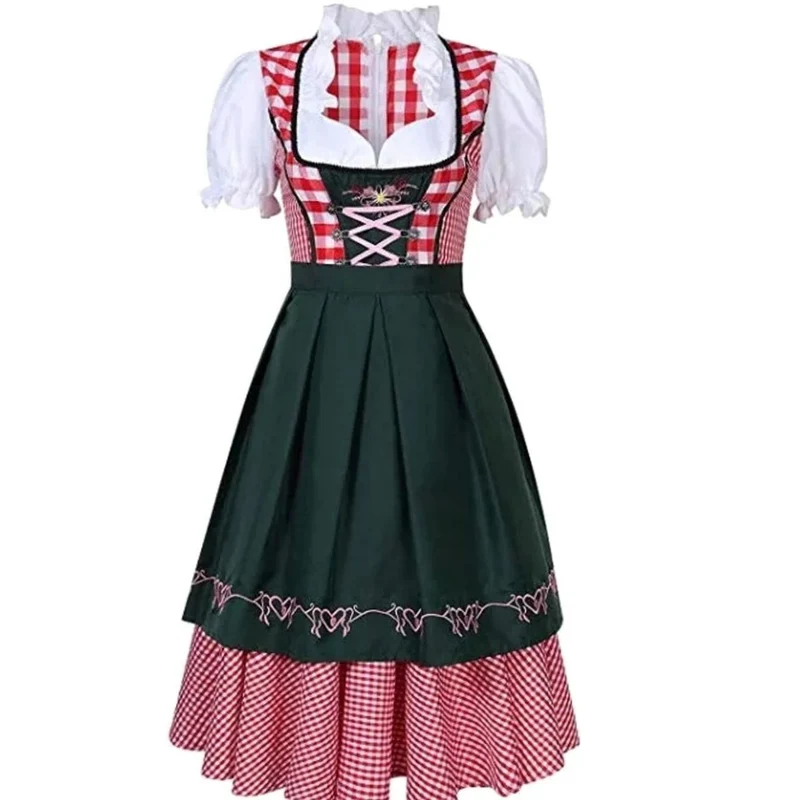 Anastasia | Damen Oktoberfest Trachtenkleid Mit Besonderem Schulter Stil Und Rock Verzierung