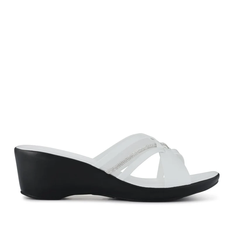 Wedge-Heeled Mules - NUOV41002 / 327 461 - White
