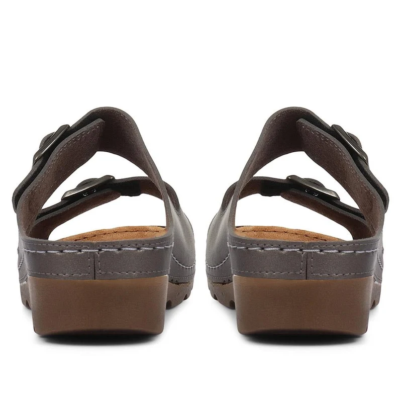 Adjustable Mule Sandals - SERAY33003 / 319 953 - Pewter