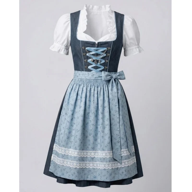 Wilma | Damen Oktoberfest Dirndl Mit Verzierung Und Schleifen Akzent