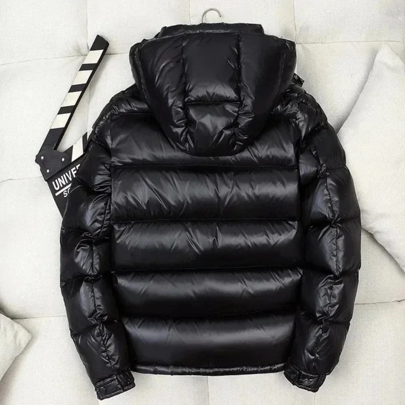 Jannik | Herren Winterjacke Mit Kapuze, Glänzendem Design Und Reißverschluss