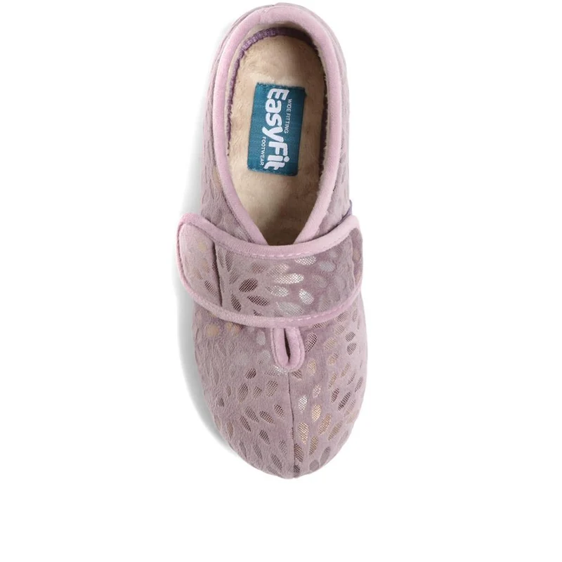 Extra-Wide Fit Slippers - AMINA / 323 506 - Lilac