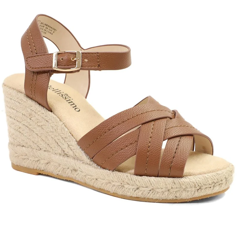 Bellissimo Memory Foam Wedged Espadrilles - BELWBINS43081 / 329 351