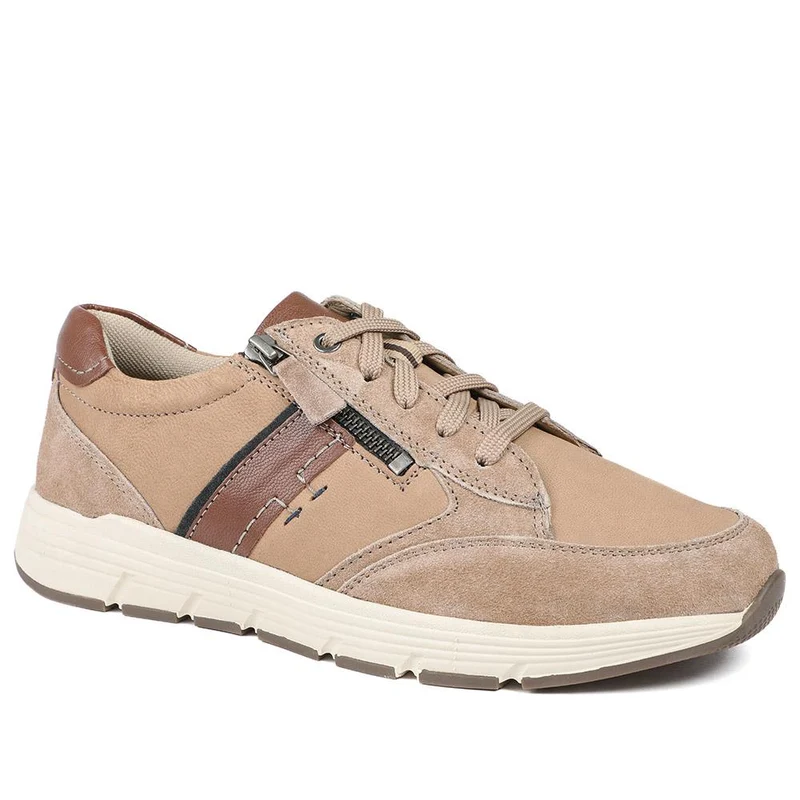 Leather Wide-Fit Lace-Up Shoes - PARK41041 / 327 282