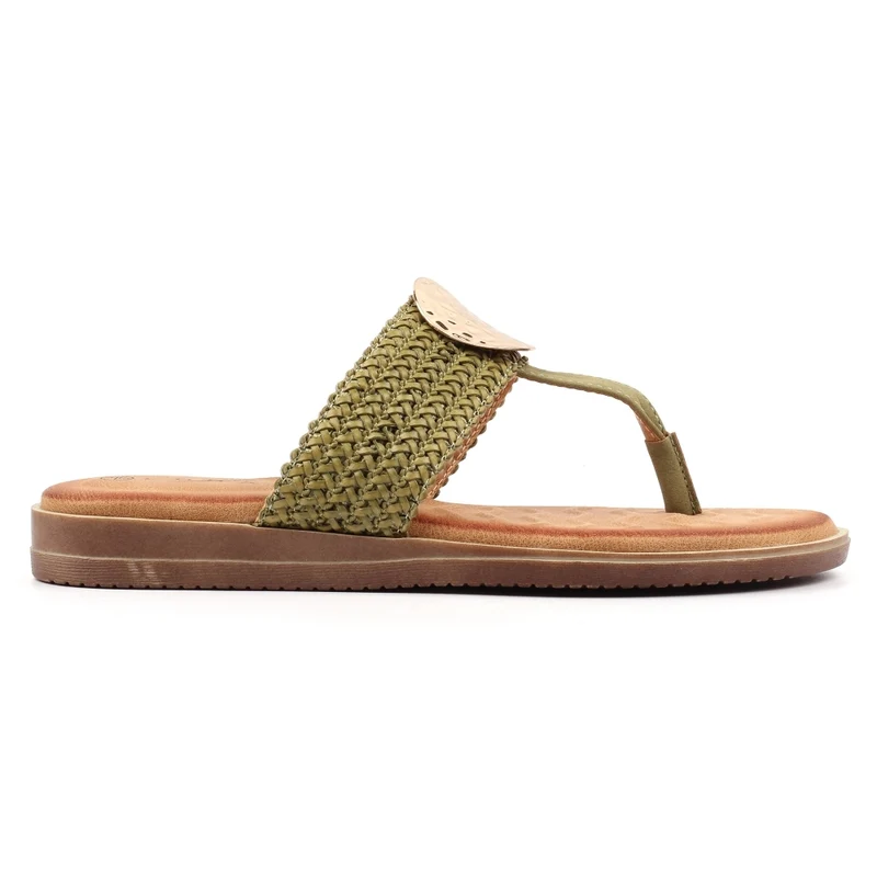 Lunar Fiona Fashion Damen-Sandalen zum Hineinschlüpfen | Khaki