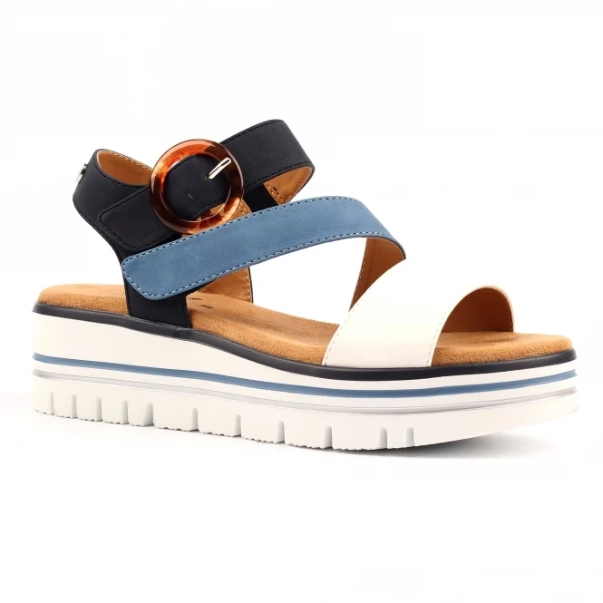 Lunar Issy Fashion Damen-Keilsandalen zum Hineinschlüpfen | Marineblau