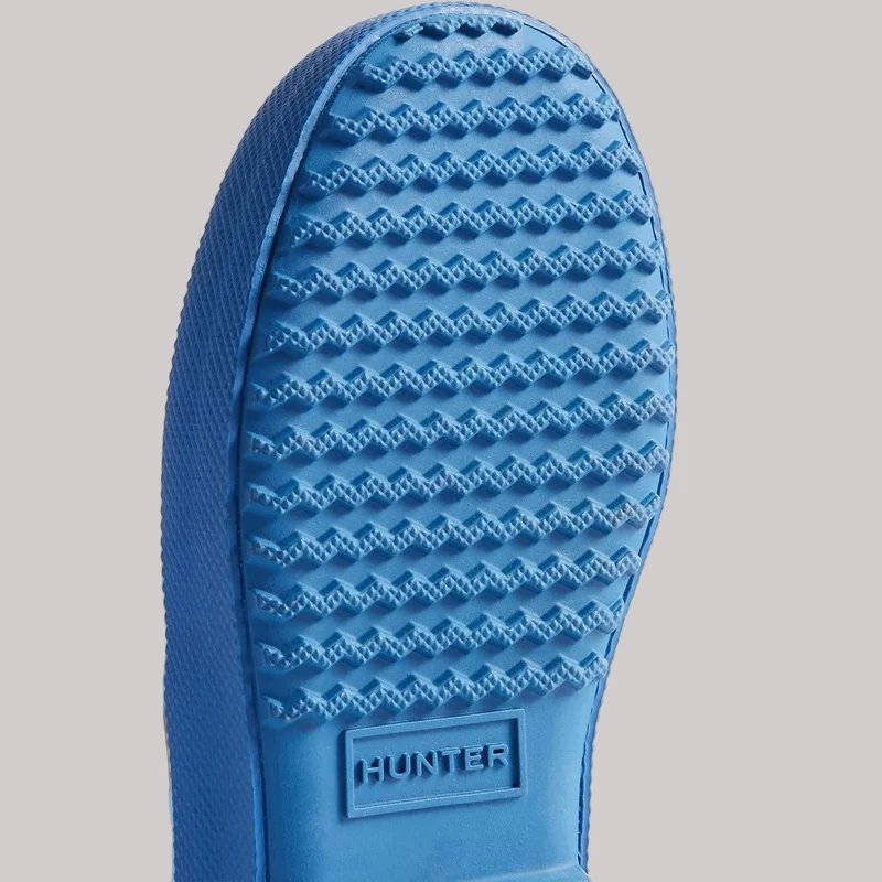 Hunter Kids First Klassischer Gummistiefel mit Ozeanmuster | Verstärkendes Blau Libellenblau