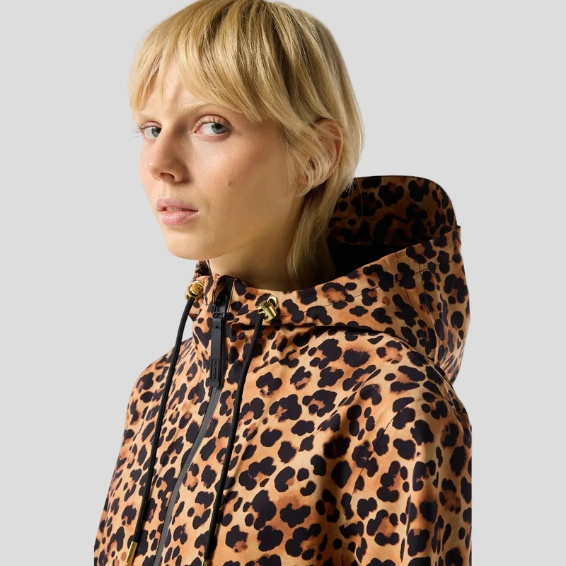 Hunter Originale wasserdichte Damenjacke mit Leopardenmuster |