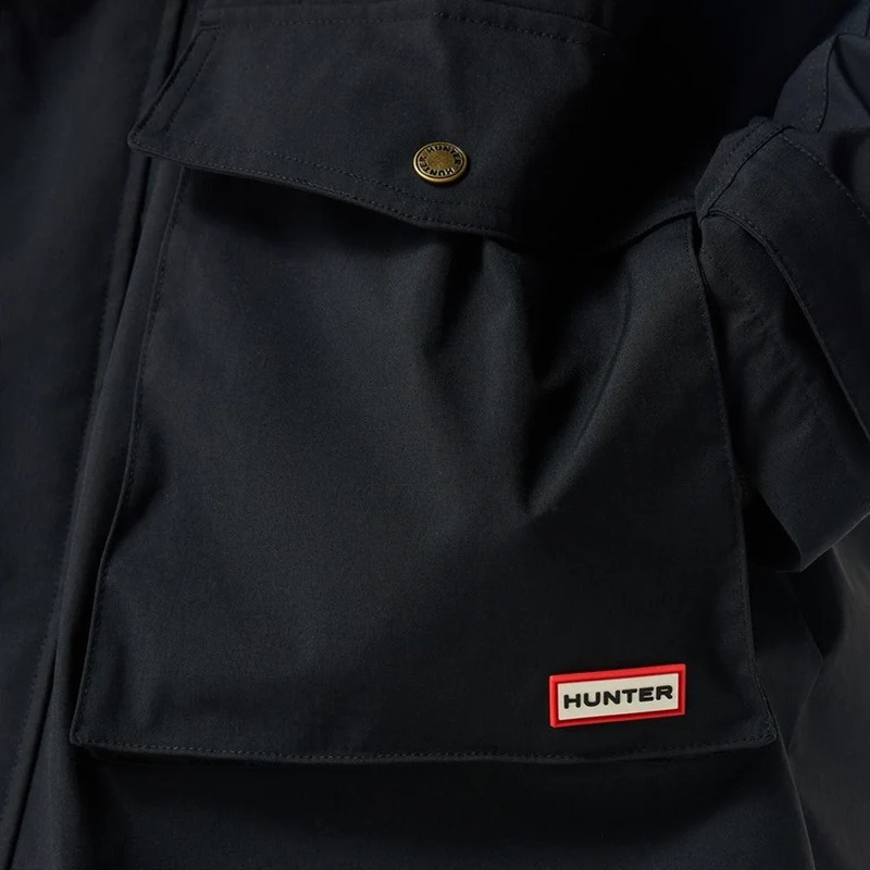 Hunter Leichte, wasserdichte Herren-Parkajacke | Schwarz
