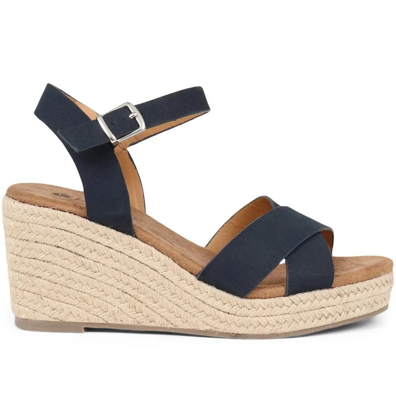 Lightweight Wedge Espadrilles - WBINS37095 / 323 624 - Navy