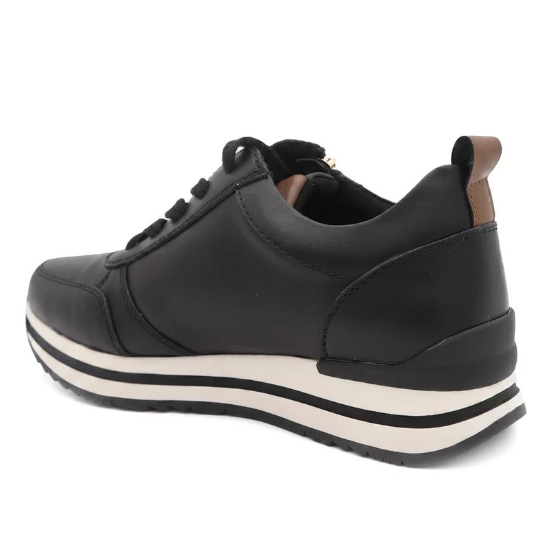 Zip-Up Laced Trainers - WBINS39070 / 325 159 - Black