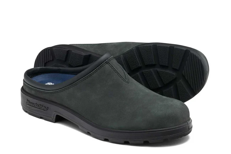 Blundstone Unisex 2420 Originals Clog aus gewachstem Nubukleder | Rustikales Schwarz