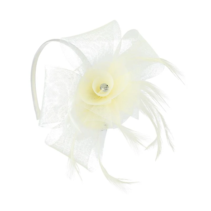 Feather Flower Fascinator - HARR41009 / 327 590 - Nude
