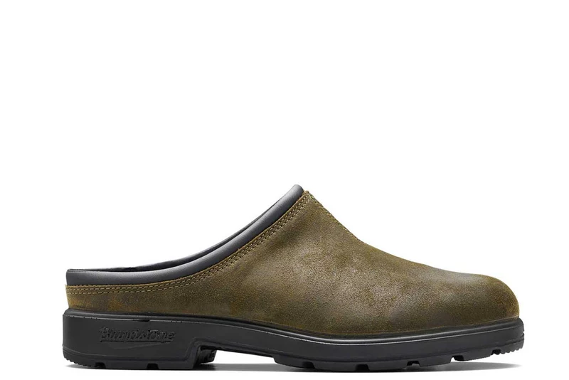 Blundstone Unisex 2423 Originals Clog aus gewachstem Wildleder | Dunkeloliv