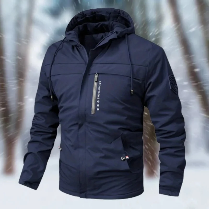 Rafael | Herren Regenjacke Wasserdicht Mit Kapuze Und Wärme Design