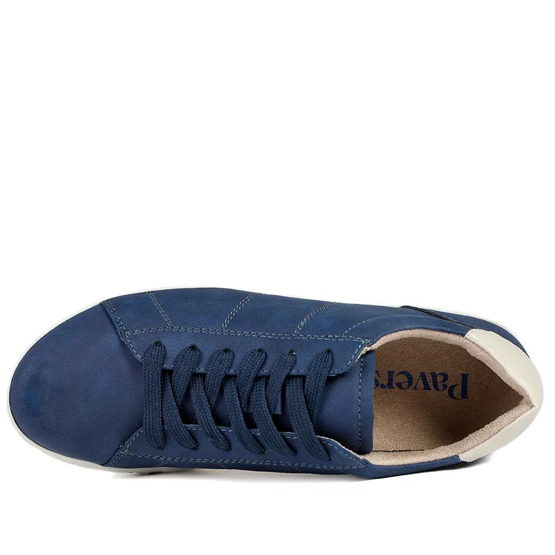 Casual Lace Up Platform Trainers - WBINS43017 / 329 059 - Navy