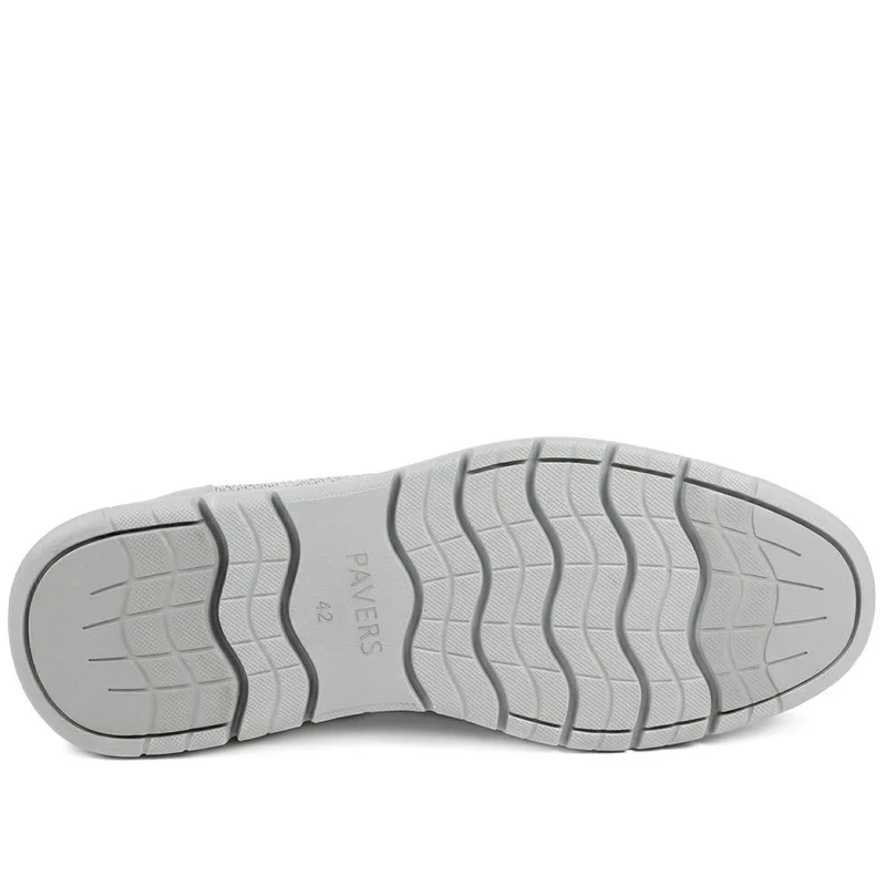 Knitted-Upper Lace-Up Shoes - XINGH41000 / 327 533 - Grey
