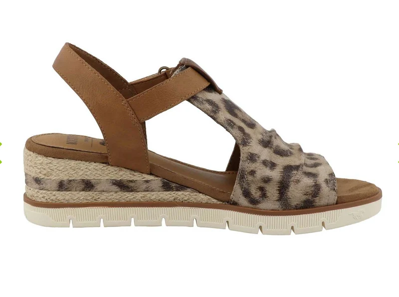 Mustang Damen-Sandalen zum Hineinschlüpfen | Beige
