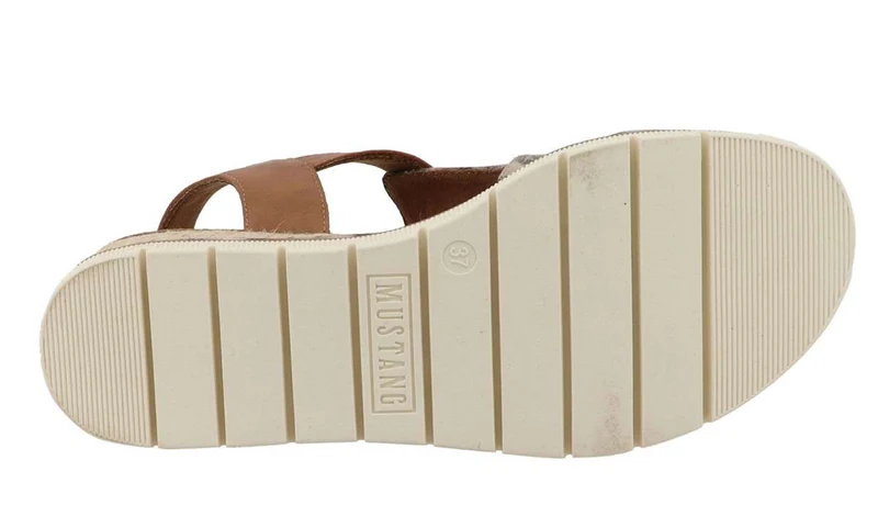 Mustang Damen-Sandalen zum Hineinschlüpfen | Beige