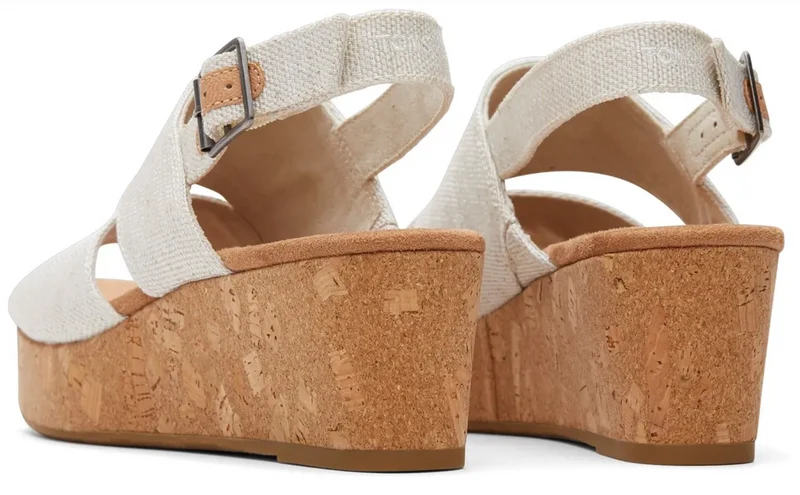 TOMS Claudine Keilsandalen für Damen – Naturmetallic