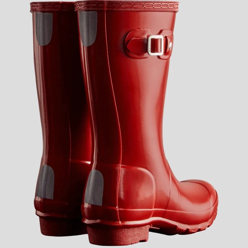 Hunter Kids Junior Originals Gloss Boot | Militärrot