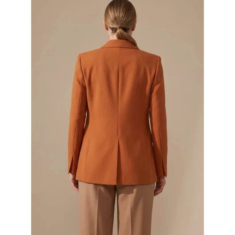 Rosalinde | Damen Hosenanzug mit Blazer und weiter Hose, Revers und Taschen