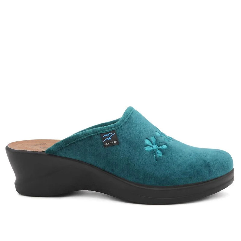 Fly Flot Velour Anatomic Mules - FLY44001 / 329 602 - Teal
